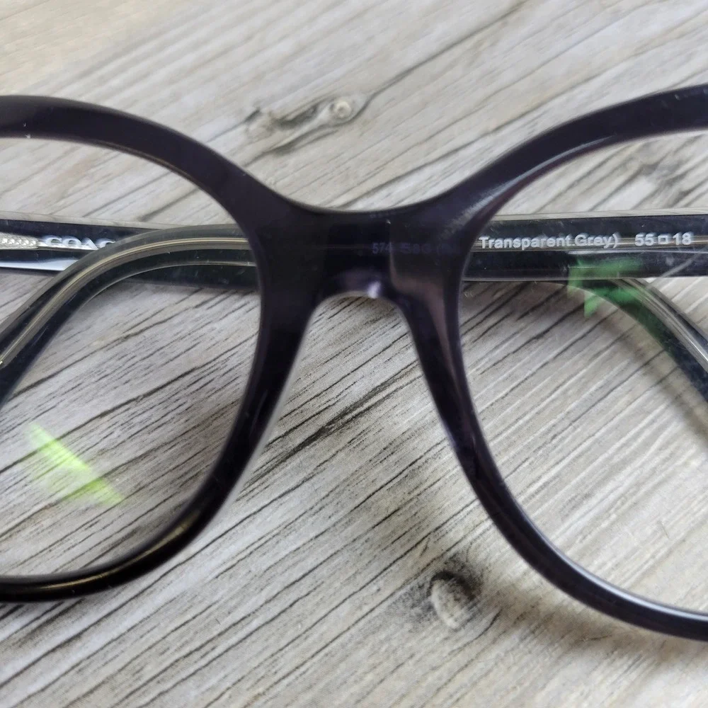 Coach Sunglasses HC8365U 57458G Black Transparent Grey Frames Only 55-18-140
